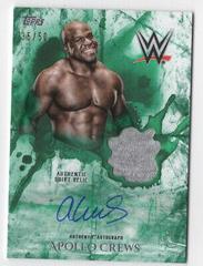 Apollo Crews [Green] Wrestling Cards 2018 Topps WWE Undisputed Autograph Relic Prices