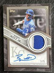 Bobby Witt Jr. [Platinum] #TRAP-BWI Baseball Cards 2023 Topps Series 1 Reverence Autograph Patch Prices