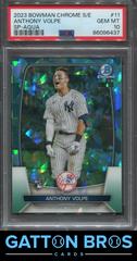 Anthony Volpe [Aqua] #11 Baseball Cards 2023 Bowman Chrome Sapphire Prices