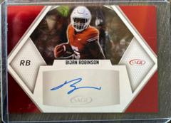 Bijan Robinson [Red] Football Cards 2023 Sage Autographs Prices