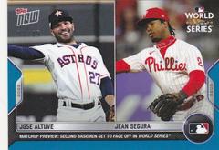 Jose Altuve, Jean Segura [Blue] Baseball Cards 2022 Topps Now World Series Matchup Prices