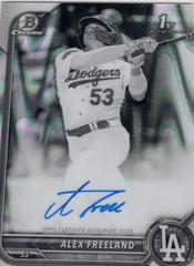 Alex Freeland [Black & White RayWave] Baseball Cards 2022 Bowman Draft Chrome Autographs Prices