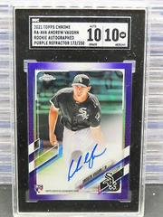 Andrew Vaughn [Purple Refractor] #RA-AVA Baseball Cards 2021 Topps Chrome Rookie Autographs Prices