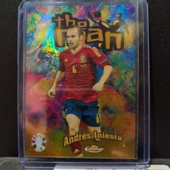 Andres Iniesta [Gold Refractor] #TM-AI Soccer Cards 2023 Topps Finest Road To UEFA EURO The Man Prices