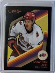 Sebastian Aho [Retro Black Border] #3 Hockey Cards 2023 O-Pee-Chee Prices