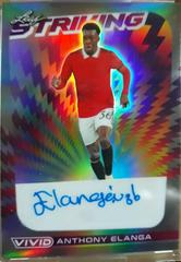 Anthony Elanga Soccer Cards 2022 Leaf Vivid Striking Autographs Prices
