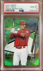Mike Trout [Green Refractor] #1 Baseball Cards 2020 Topps Finest Prices