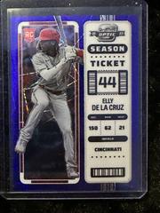 Elly De La Cruz [Blue Velocity] #23 Baseball Cards 2023 Panini Chronicles Contenders Optic Prices
