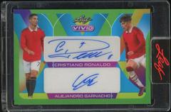 Cristiano Ronaldo , Alejandro Garnacho [Green] #DA-20 Soccer Cards 2022 Leaf Vivid Dual Autographs Prices