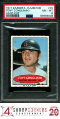 Tony Conigliaro [Hand Cut] Baseball Cards 1971 Bazooka Numbered Prices