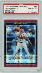 Greg Maddux [Xfractor] #35 Baseball Cards 2002 Bowman Chrome Prices