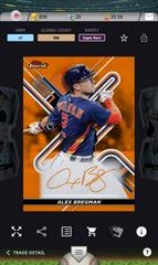 Alex Bregman [Orange] #FA-AB Baseball Cards 2022 Topps Finest Autographs Prices