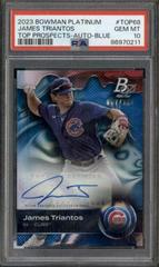 James Triantos [Autograph Blue] #TOP-68 Baseball Cards 2023 Bowman Platinum Top Prospects Prices