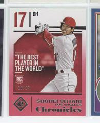 Shohei Ohtani [Pink] Baseball Cards 2018 Panini Chronicles Prices