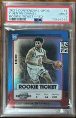 Quentin Grimes [Red] Basketball Cards 2021 Panini Contenders Optic Rookies Prices