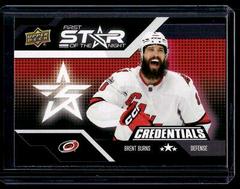 Brent Burns #1S-4 Hockey Cards 2022 Upper Deck Credentials 1st Star of the Night Prices
