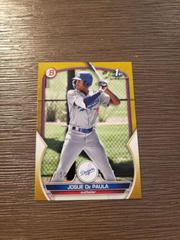 Josue De Paula [Gold] Baseball Cards 2023 Bowman Paper Prospects Prices