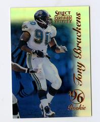 Tony Brackens [Mirror Blue] #112 Football Cards 1996 Select Certified Prices