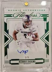 Romeo Doubs [Autograph Emerald] #122 Football Cards 2022 Panini Flawless Collegiate Prices