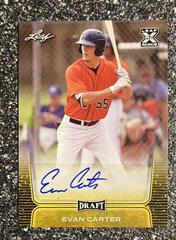 Evan Carter [Retail Gold] #BA-EC2 Baseball Cards 2020 Leaf Draft Autographs Prices
