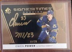 Owen Power [Black] Hockey Cards 2022 SP Authentic Sign of the Times Rookies Prices