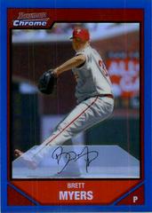 Brett Myers [Orange Refractor] #144 Baseball Cards 2007 Bowman Chrome Prices