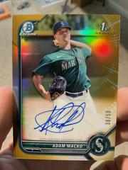 Adam Macko [Gold Refractor] #CPA-AM Baseball Cards 2022 Bowman Chrome Prospect Autographs Prices
