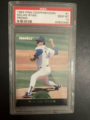 Nolan Ryan [Promo] #1 Baseball Cards 1993 Pinnacle Cooperstown Prices