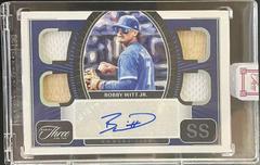 Bobby Witt Jr. [Silver] Baseball Cards 2022 Panini Three and Two Quad Jersey Autographs Prices