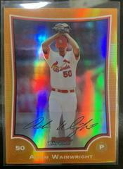 Adam Wainwright [Orange Refractor] #137 Baseball Cards 2009 Bowman Chrome Prices