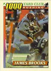 James Brooks #18 Football Cards 1991 Topps 1000 Yard Club Prices