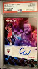 Coby White #CBW Basketball Cards 2019 Panini Hoops Rookie Ink Autographs Prices