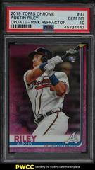 Austin Riley [Pink Refractor] #37 Baseball Cards 2019 Topps Chrome Update Prices