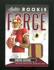 Dwayne Haskins #RF-11 Football Cards 2019 Panini Absolute Rookie Force Prices