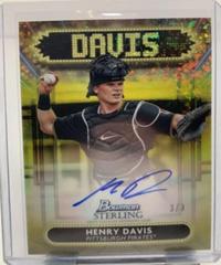 Henry Davis [Canary Diamond] Baseball Cards 2022 Bowman Sterling Signage Autographs Prices