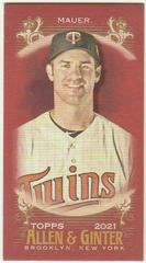 Joe Mauer [Mini Red] Baseball Cards 2021 Topps Allen & Ginter X Prices