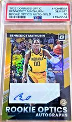Bennedict Mathurin [Gold] #ROA-BNM Basketball Cards 2022 Panini Donruss Optic Rookie Autographs Prices