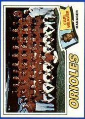 Orioles Team Baseball Cards 1977 Topps Prices