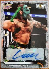 Luchasaurus [Autograph] #10 Wrestling Cards 2022 Upper Deck AEW Prices