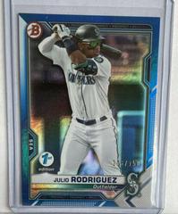 Julio Rodriguez [Blue Foil] #BFE-86 Baseball Cards 2021 Bowman 1st Edition Prices