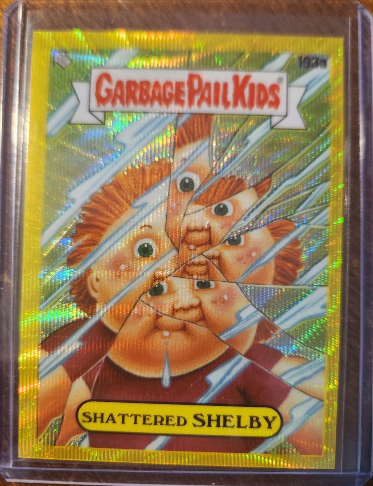 Shattered SHELBY [Yellow Wave Refractor] #193a 2022 Garbage Pail Kids Chrome