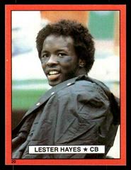 Lester Hayes #20 Football Cards 1981 Topps Red Border Stickers Prices