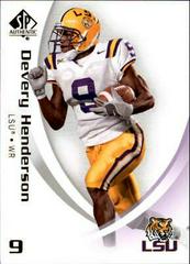 Devery Henderson #29 Football Cards 2010 SP Authentic Prices