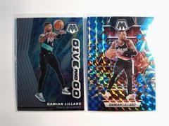 Damian Lillard [Reactive Blue] #6 Basketball Cards 2022 Panini Mosaic Give and Go Prices