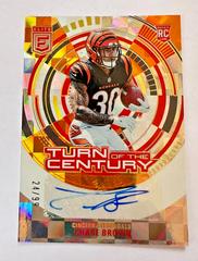 Chase Brown [Orange] Football Cards 2023 Panini Donruss Elite Turn of the Century Autographs Prices