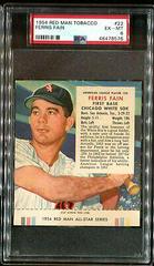 Ferris Fain Baseball Cards 1954 Red Man Tobacco Prices