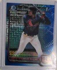 Carlos Aguiar [Blue Refractor Mega Box Mojo] #BCP-1 Baseball Cards 2022 Bowman Chrome Prospects Prices