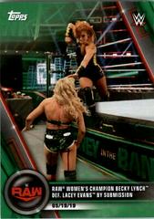 Raw Women's Champion Becky Lynch def. Lacey Evans by Submission [Green] #30 Wrestling Cards 2020 Topps WWE Women's Division Prices