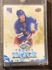 Adam Fox [Gold] #FI-42 Hockey Cards 2021 Upper Deck Ice Frozen In Prices