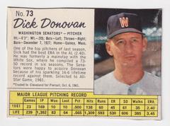 Dick Donovan [Hand Cut] #73 Baseball Cards 1962 Jell O Prices